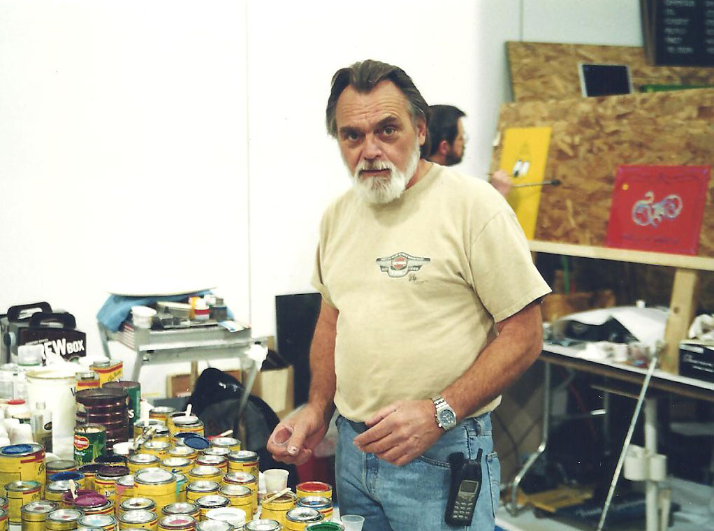 Butch Brinza at the paint table
